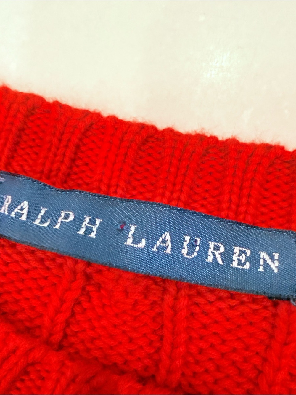 Ralph Lauren Women’s Polo Bear Cable Knit Sweater Red Sz S NWOT - Picture 5 of 15